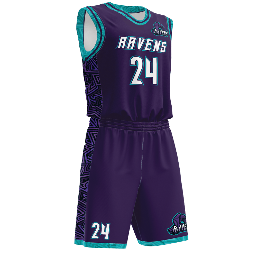 VANTAGE - CREW NECK BASKETBALL JERSEY AND SHORT COMBO