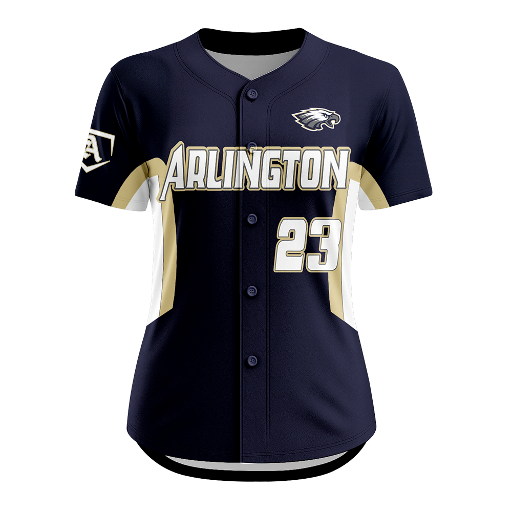 VANTAGE - S/S FULL BUTTON SOFTBALL JERSEY