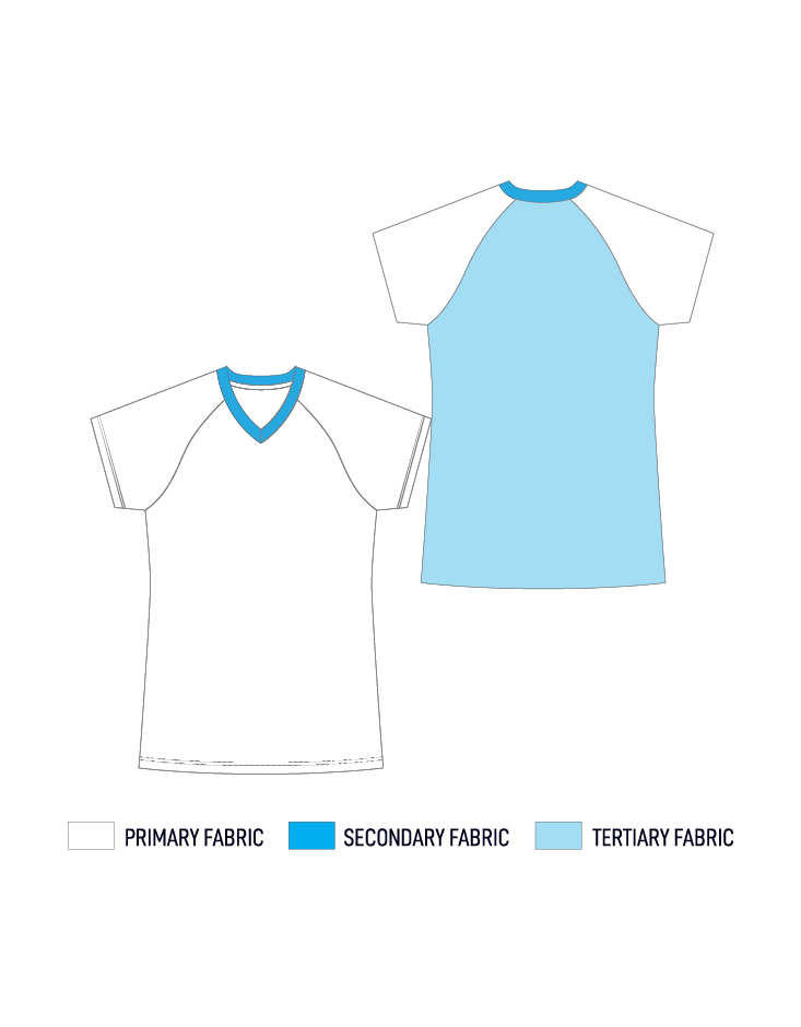 VANTAGE - S/S V-NECK RAGLAN SOFTBALL JERSEY