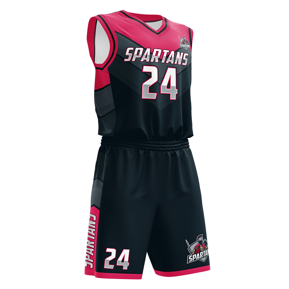 VANTAGE - V NECK BASKETBALL JERSEY AND SHORT COMBO