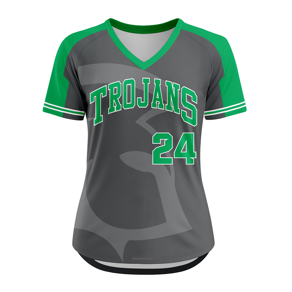 VANTAGE - S/S V-NECK RAGLAN SOFTBALL JERSEY